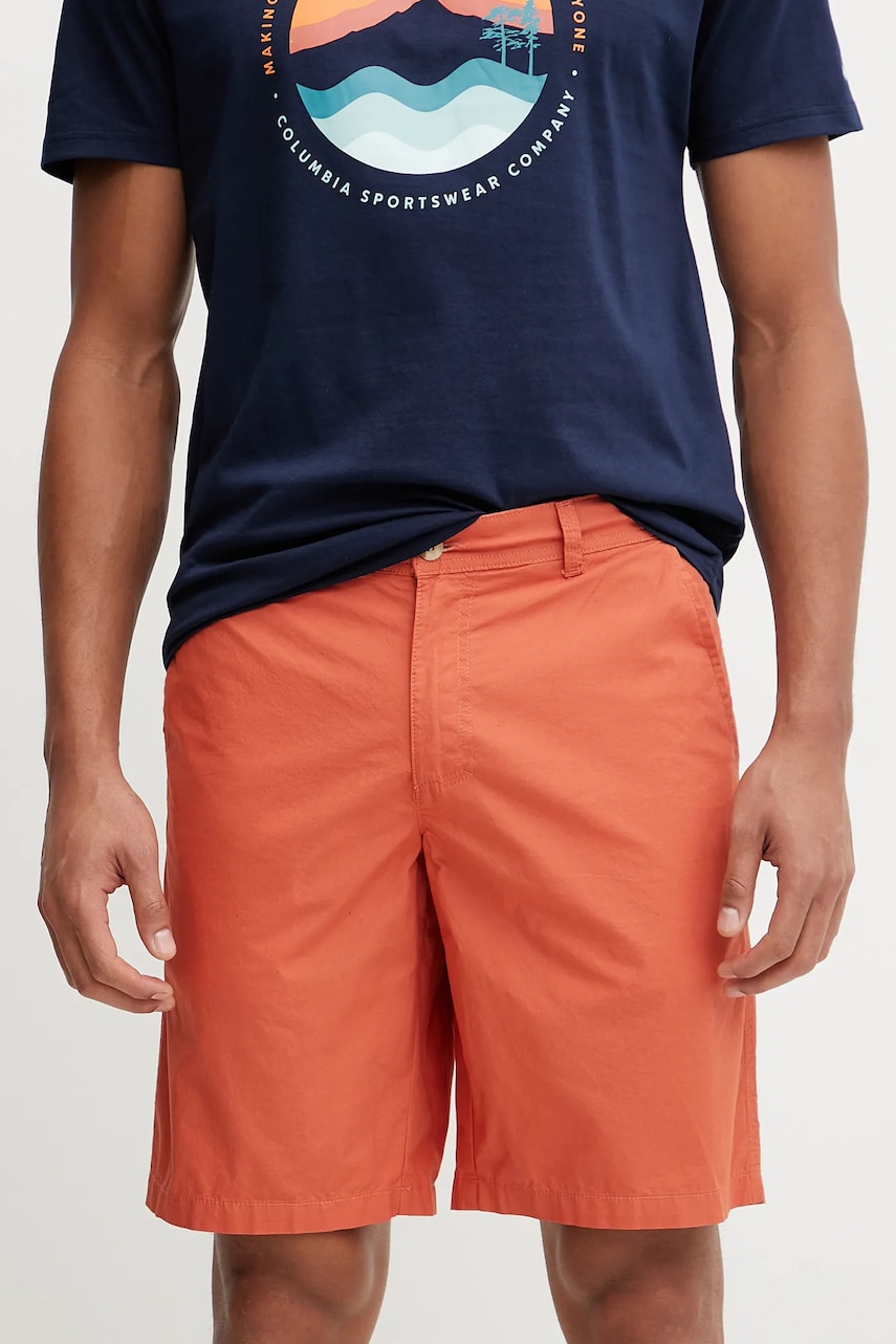 Columbia pantaloni scurti din bumbac Washed Out culoarea verde, 1491953