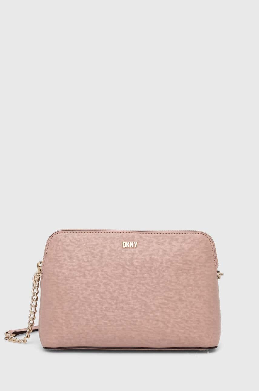 Dkny poseta de piele culoarea bej