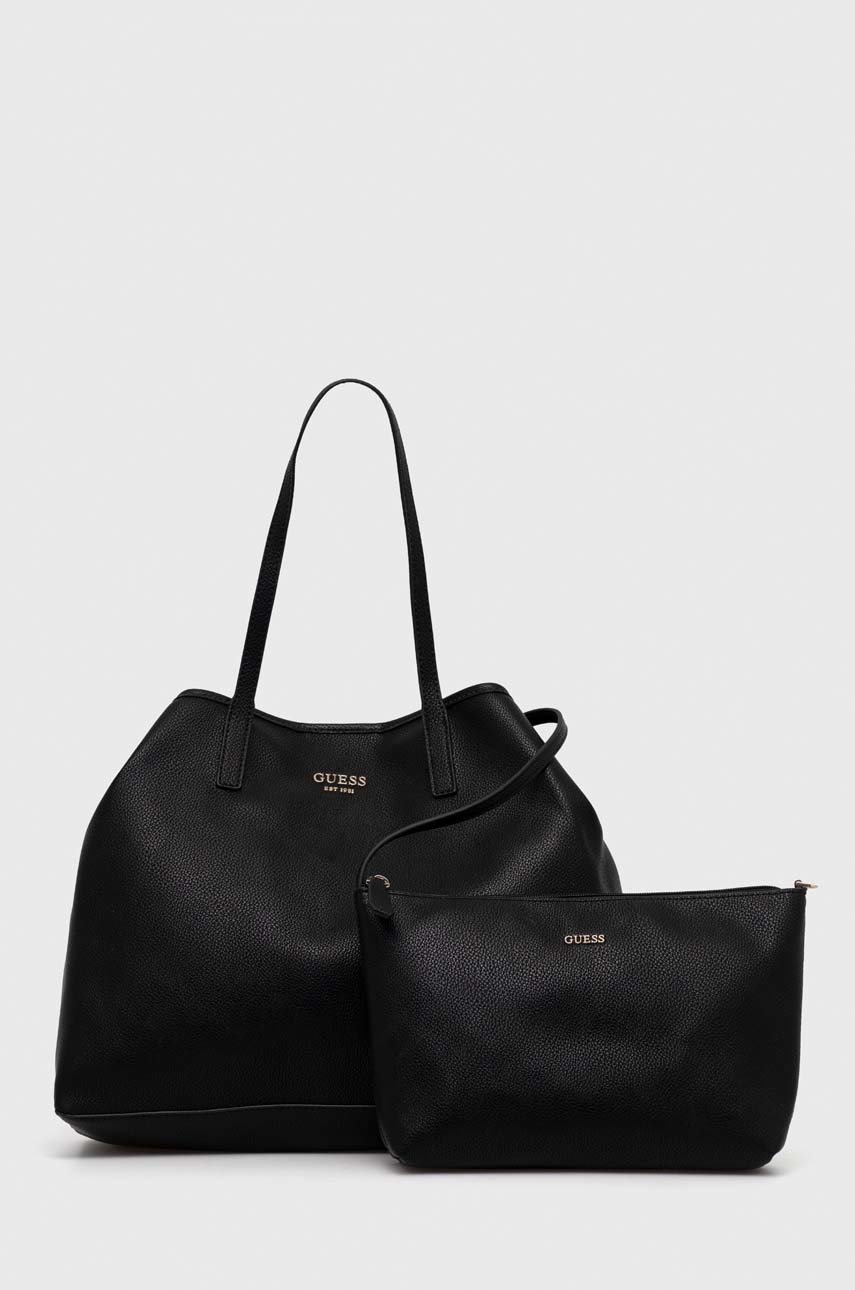 

Чанта Guess в черно, Черен