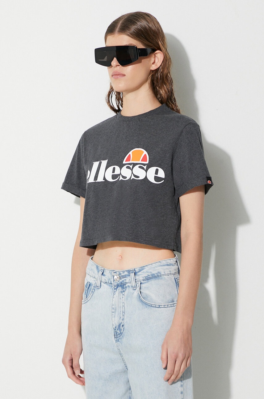 Bavlněné tričko Ellesse Alberta Cropped Tee bílá barva, SGS04484