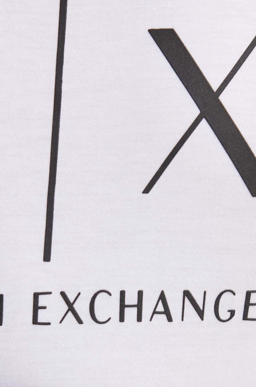 Бавовняна футболка Armani Exchange жіночий колір білий 
