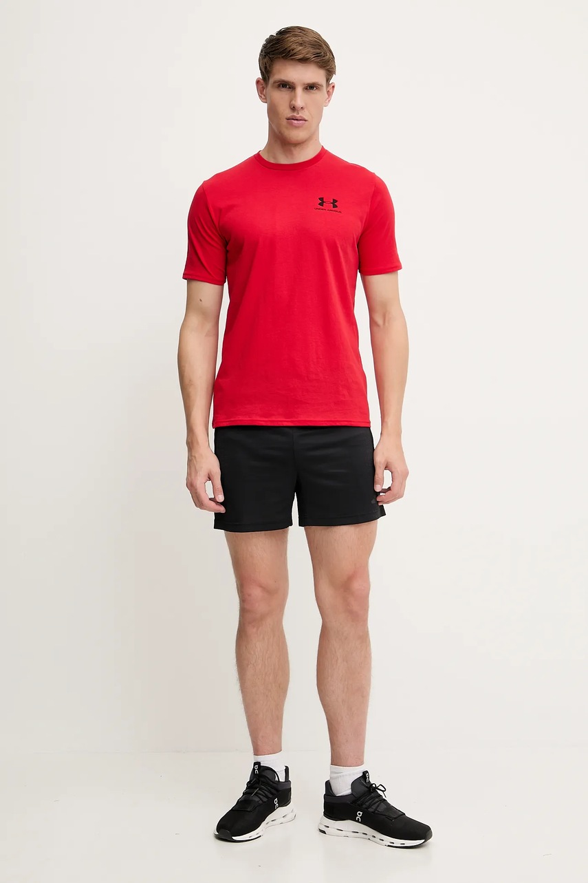 Μπλουζάκι Under Armour SPORTSTYLE LEFT CHEST χρώμα: κόκκινο, 1326799 φωτογραφία