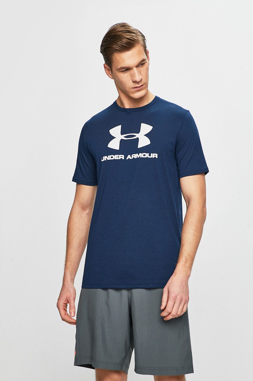 Under Armour Tricou 1329590 Culoarea Albastru Marin, Cu Imprimeu 1329590-100