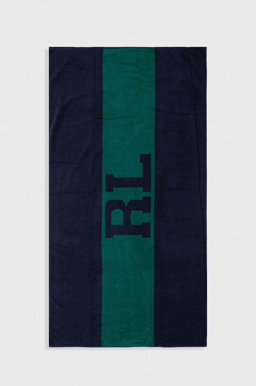 Bavlněný ručník Ralph Lauren tmavomodrá barva