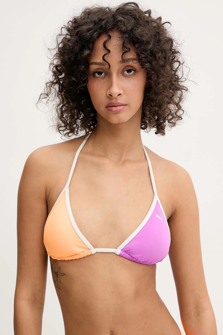 Puma sutien de baie culoarea rosu, cupa usor rigidizata, 907666 Puma sutien de baie culoarea rosu, cupa usor rigidizata, 907666