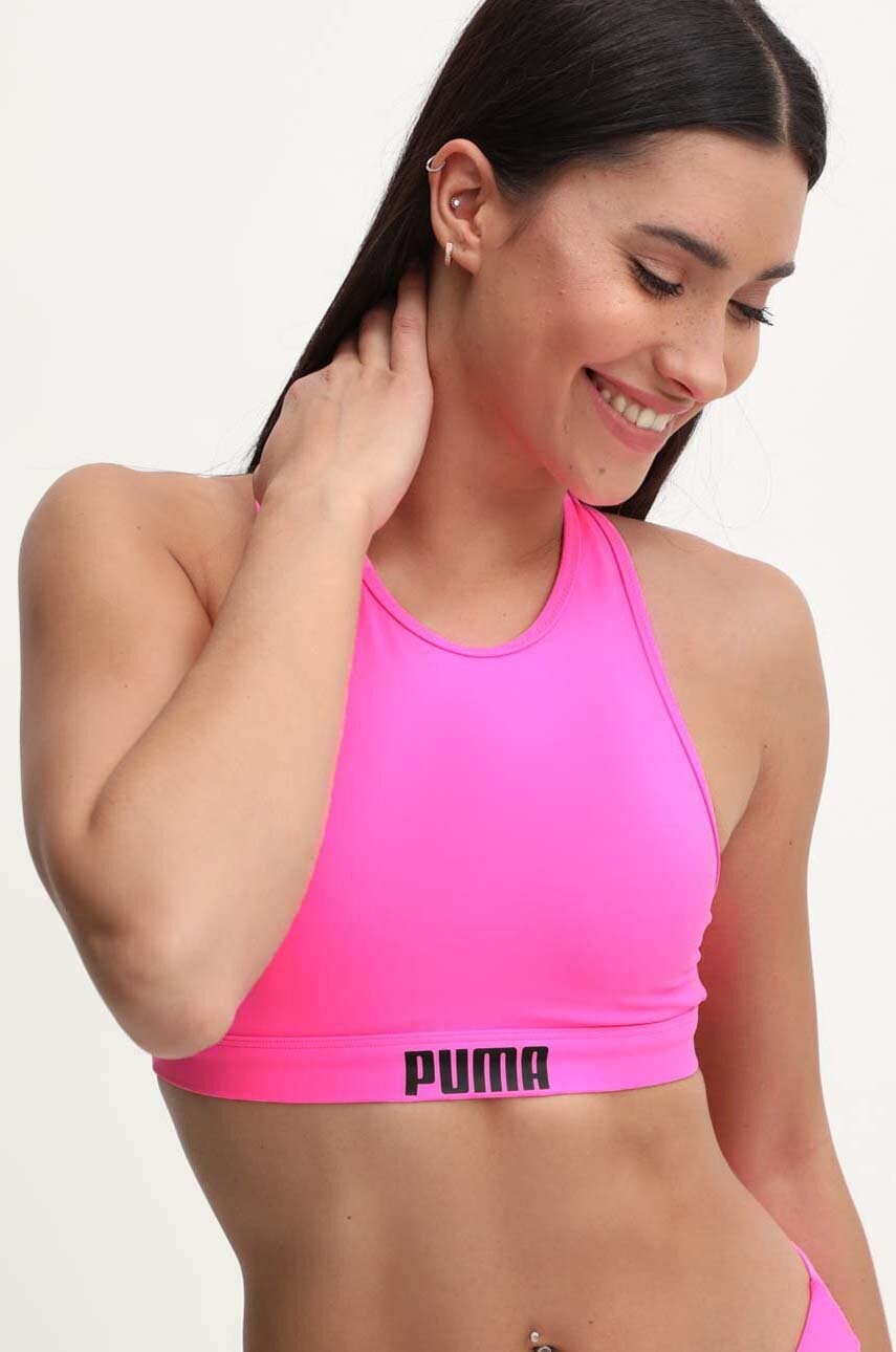 

Горнище на бански Puma в червено с леко подплатени чашки 907692, Розов