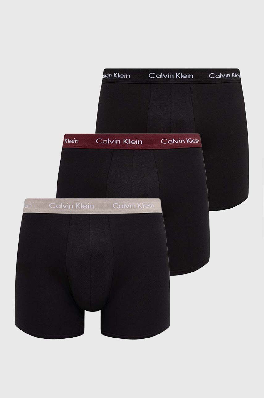 Levně Boxerky Calvin Klein Underwear 3-pack pánské, černá barva, 000NB1770A
