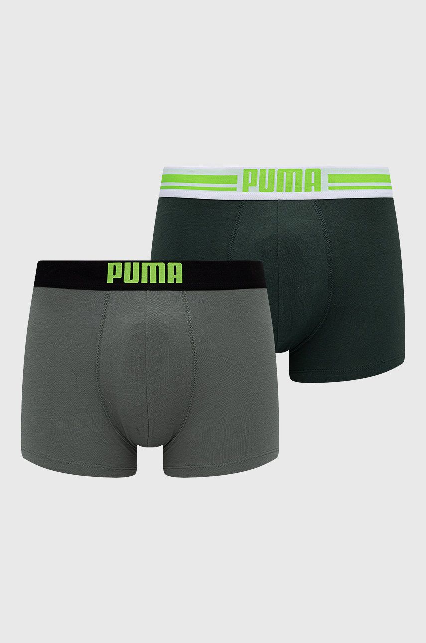 Puma Boxeri 906519 (2-pack) bărbați, culoarea verde
