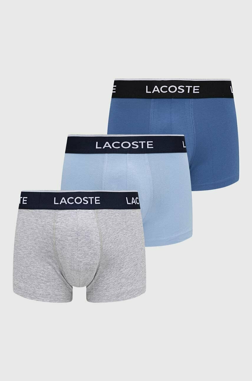 Lacoste boxeri 3-pack bărbați, culoarea bleumarin 5H3389-NUA