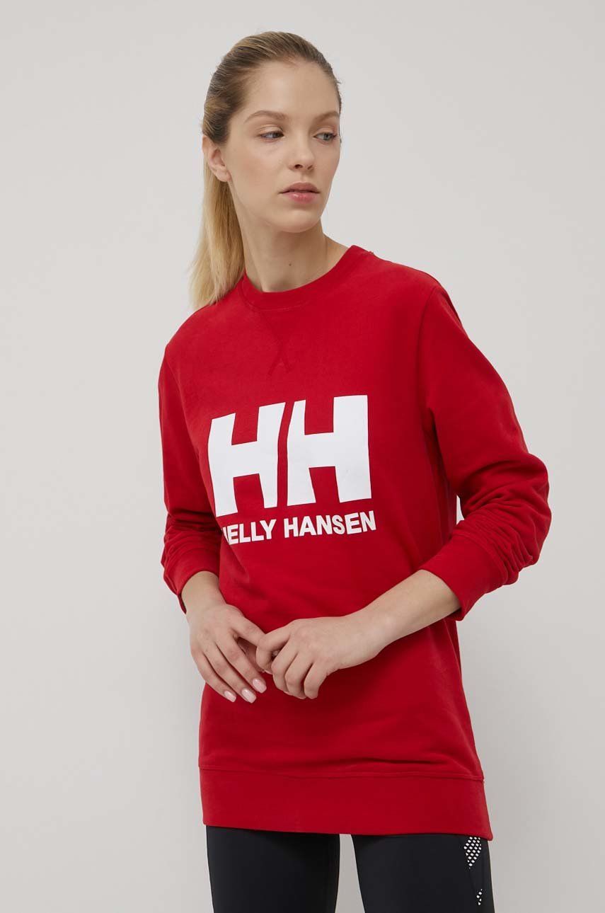 Helly Hansen bluză femei, culoarea rosu, cu imprimeu 34003-071