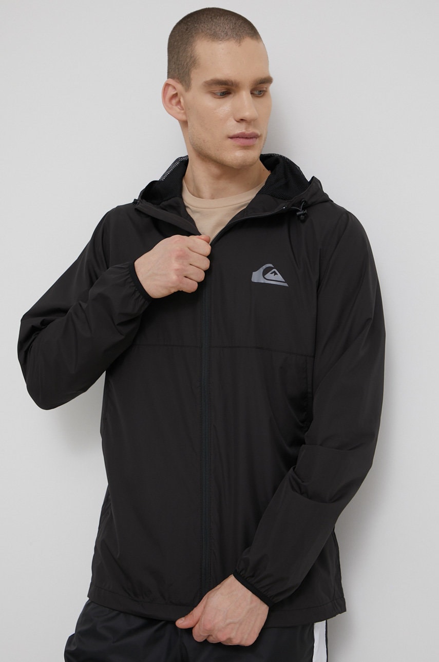 Quiksilver geaca sport culoarea negru, de tranzitie