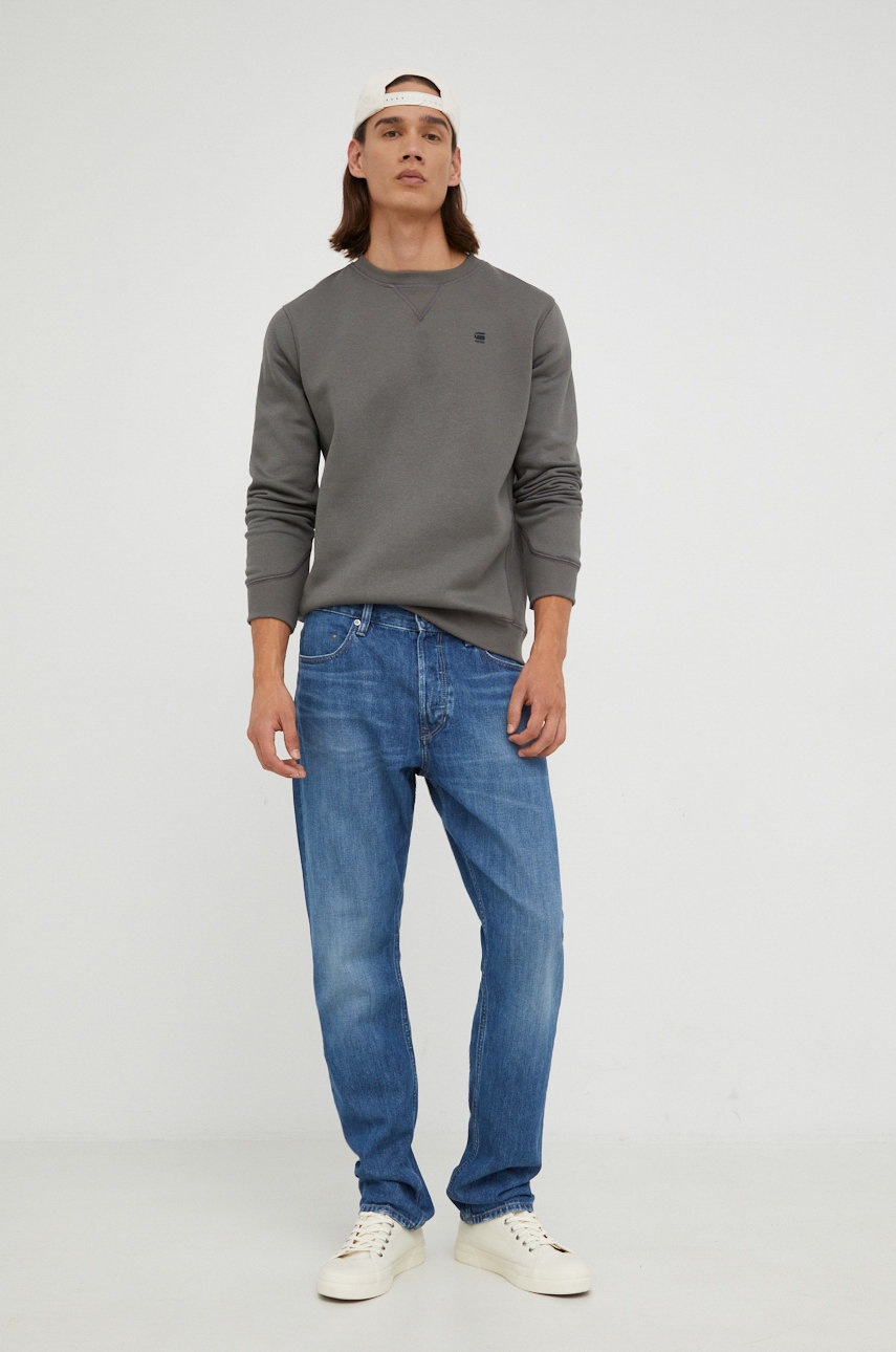 

Кофта G-Star Raw мужская цвет серый однотонная
