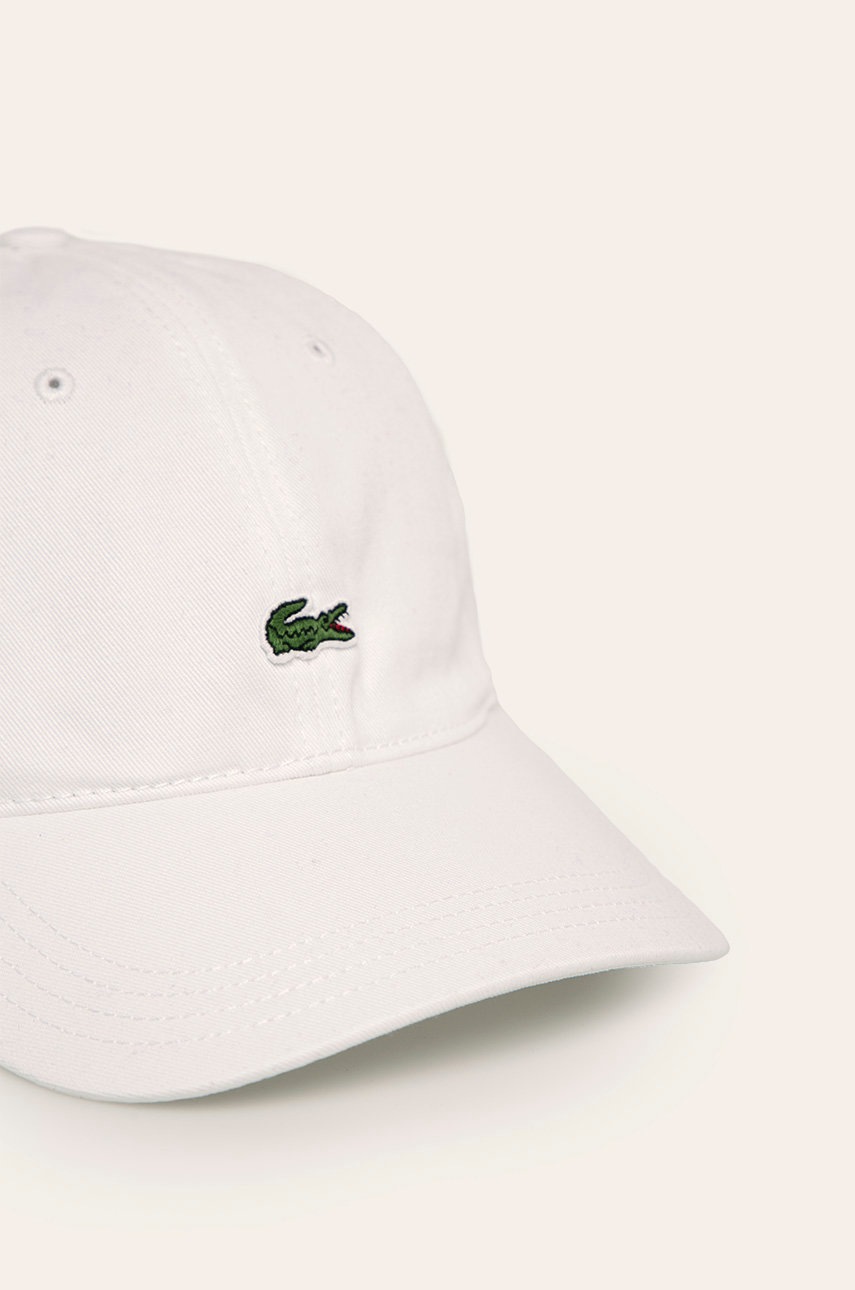 

Кепка Lacoste колір білий однотонна