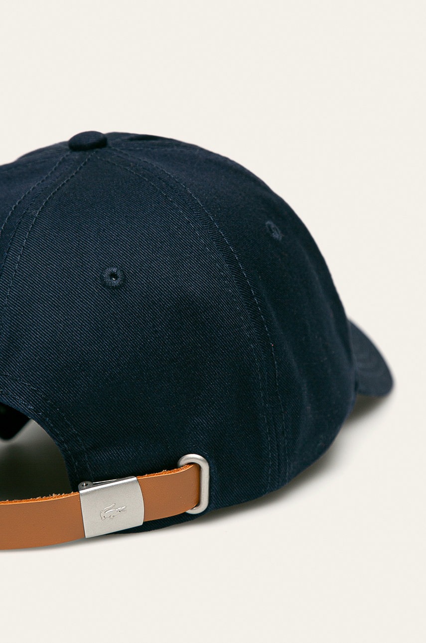 

Кепка Lacoste цвет синий гладкая