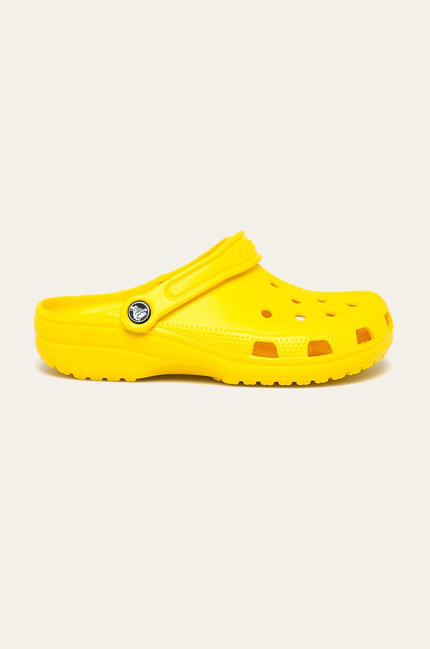 Crocs papuci Classic culoarea galben 207431