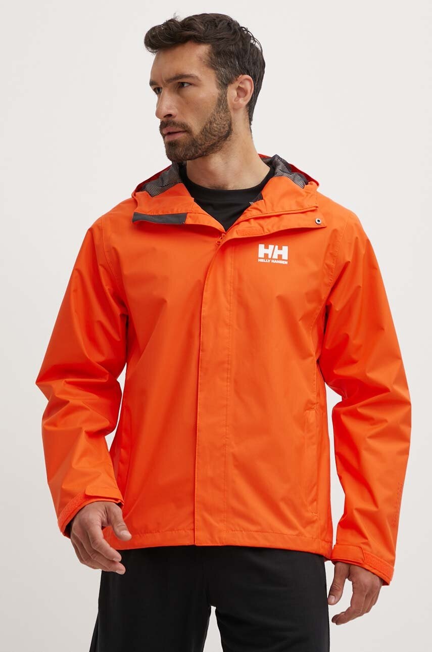 Helly Hansen geaca SEVEN barbati, culoarea portocaliu, 62047