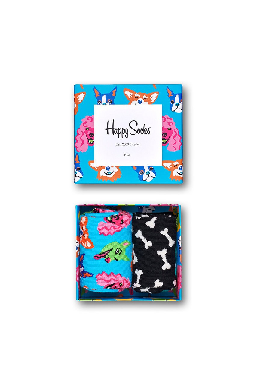 

Happy Socks - Чорапки Dog Gift Box (3 бройки), Син
