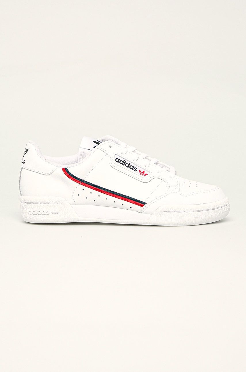 Dětské boty adidas Originals Continental 80 bílá barva, F99787 - bílá - Svršek: Přírodní kůže V