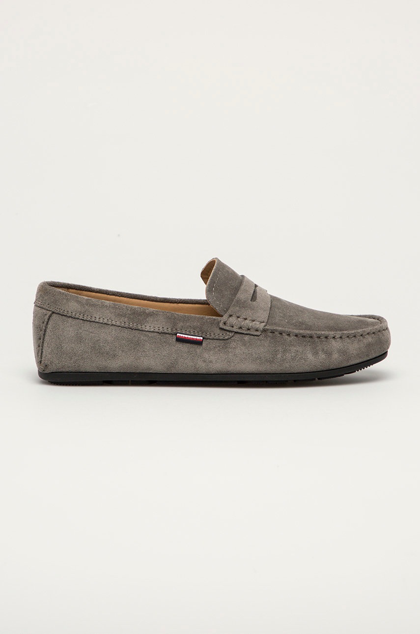 

Tommy Hilfiger - Велурени мокасини, Сив