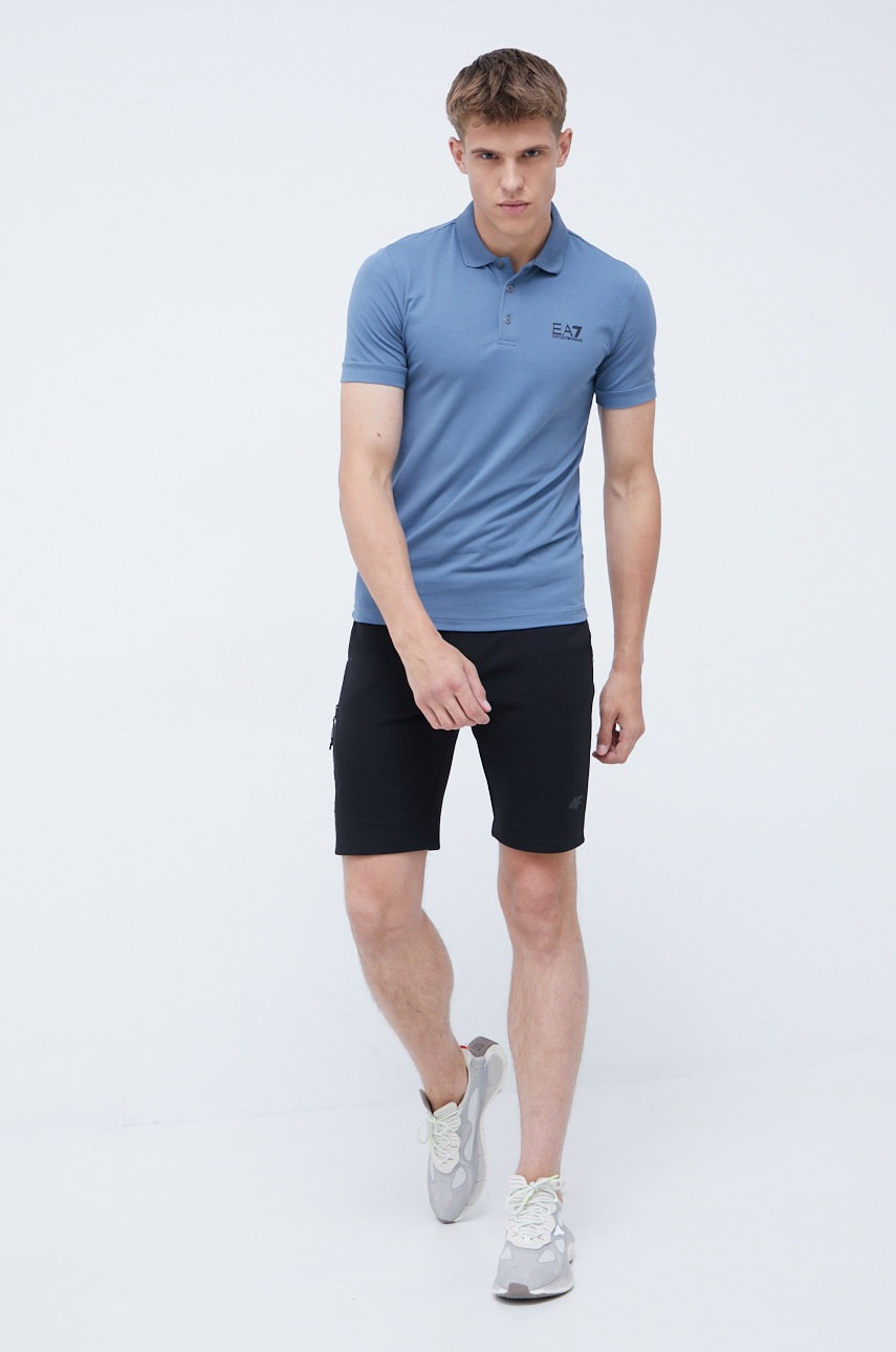 

Поло EA7 Emporio Armani чоловічий однотонний