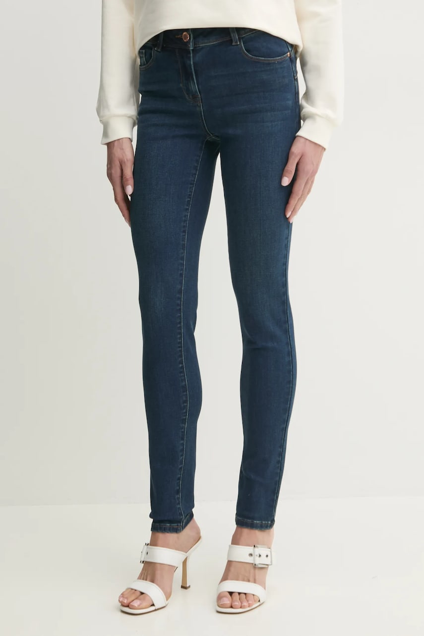 Morgan Jeans femei culoarea albastru marin Morgan Jeans femei culoarea albastru marin