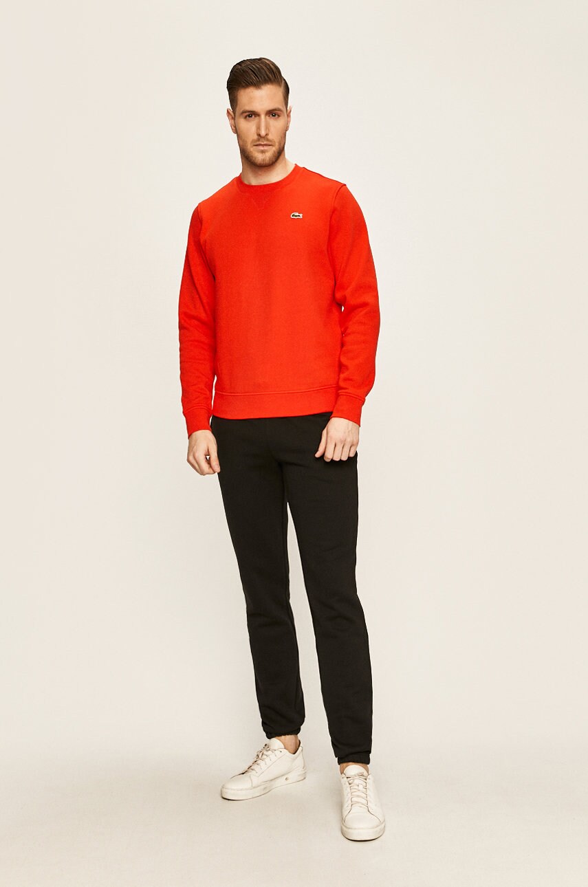 

Брюки Lacoste мужские цвет чёрный гладкие