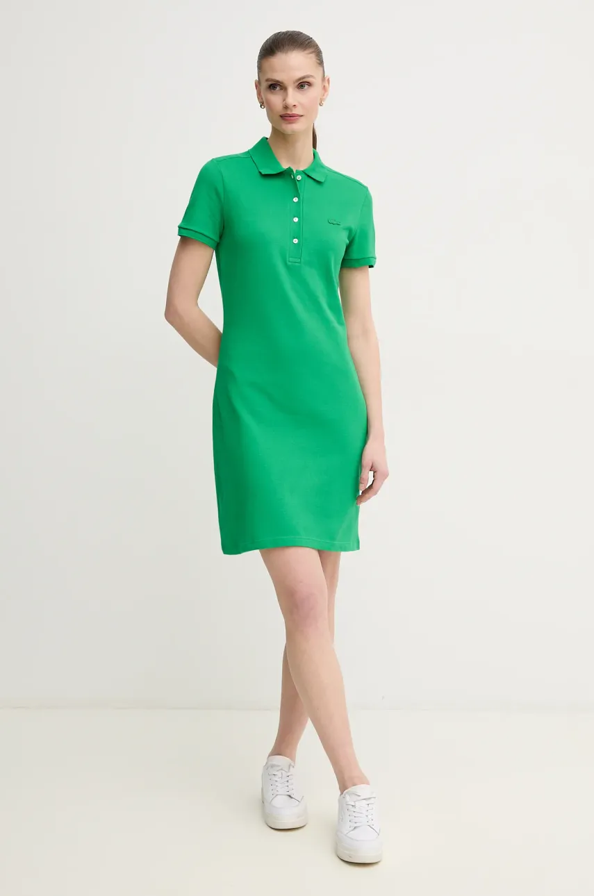 Платье Lacoste цвет зелёный mini прямая Платье Lacoste цвет зелёный mini прямая