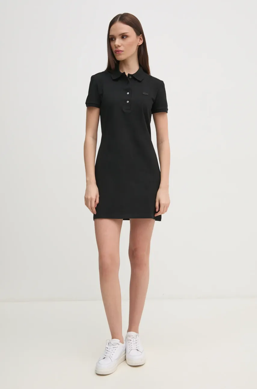Платье Lacoste цвет чёрный mini прямое EF5473-001 Платье Lacoste цвет чёрный mini прямое EF5473-001