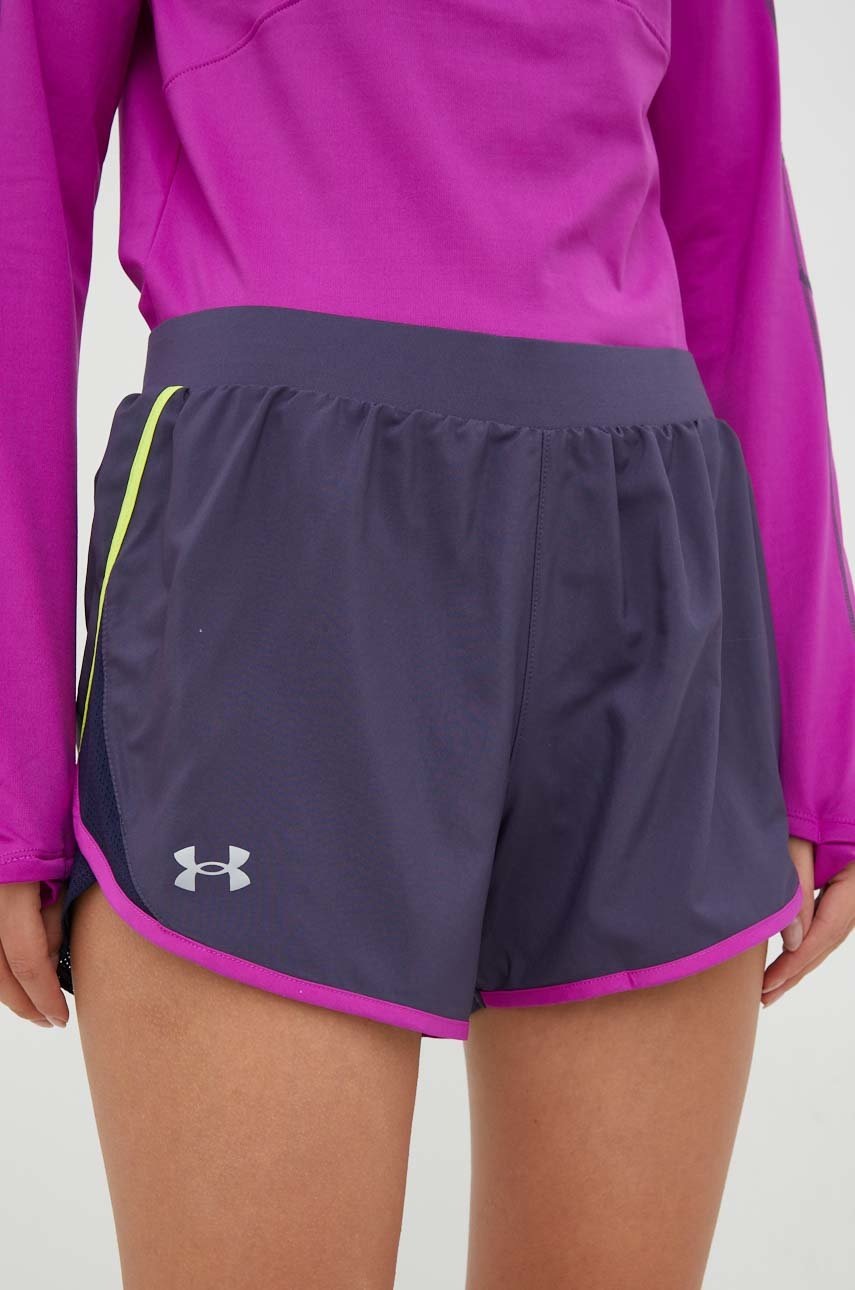 

Къс панталон за бягане Under Armour в лилаво с изчистен дизайн със стандартна талия, Виолетов