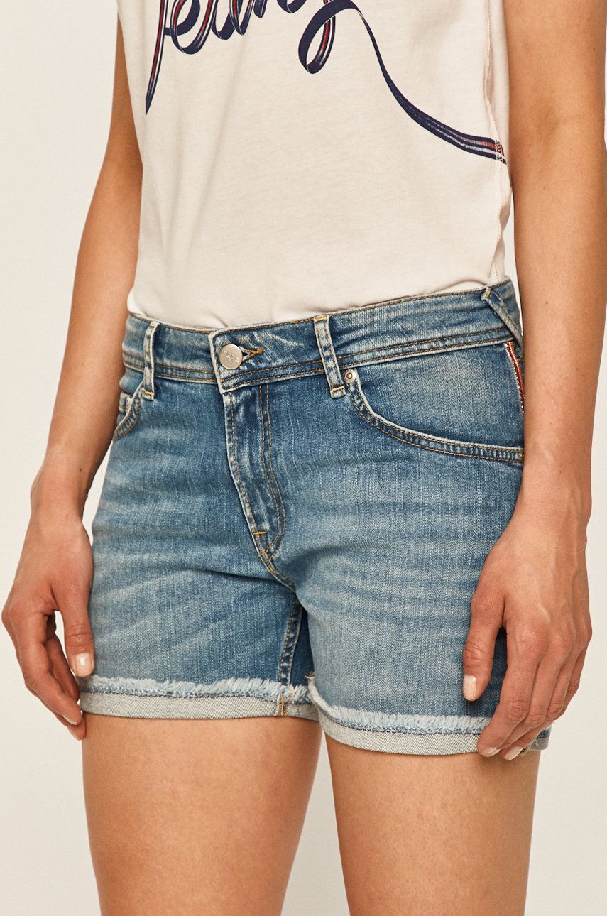 Pepe Jeans - Pantaloni scurti jeans Thrasher Bling