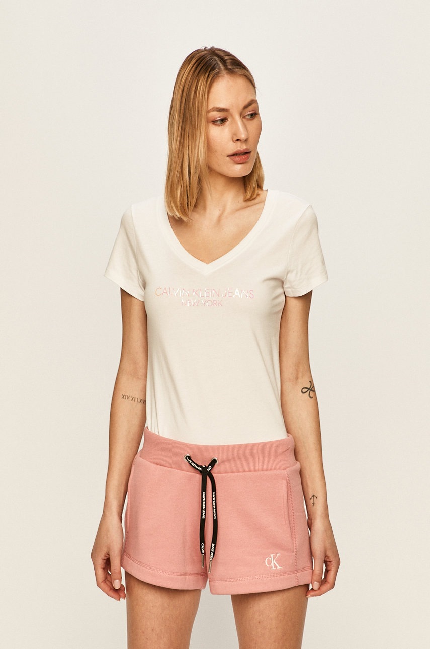 

Calvin Klein Jeans - Тениска, Бял