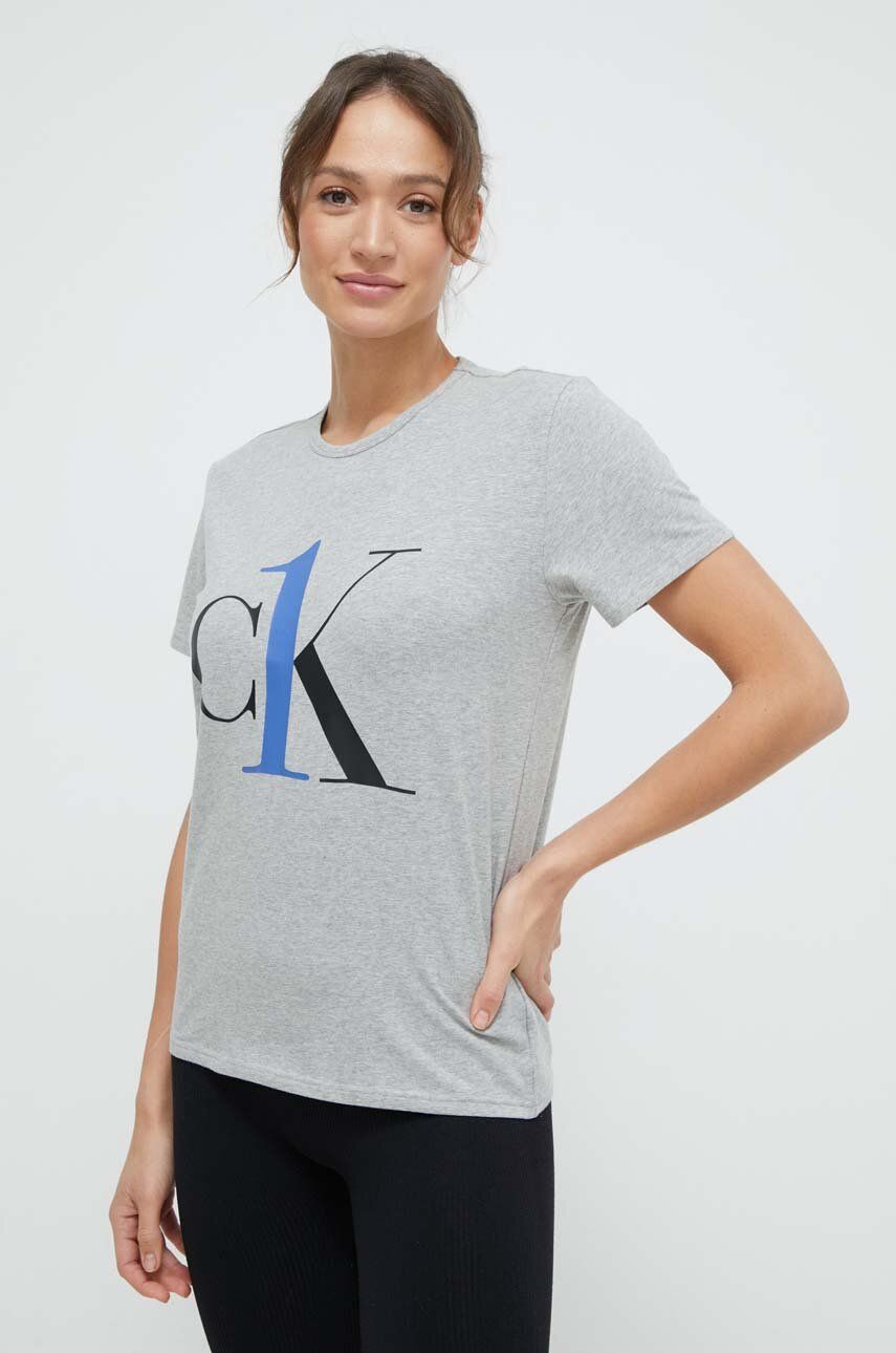 Levně Tričko Calvin Klein Underwear šedá barva, 000QS6436E