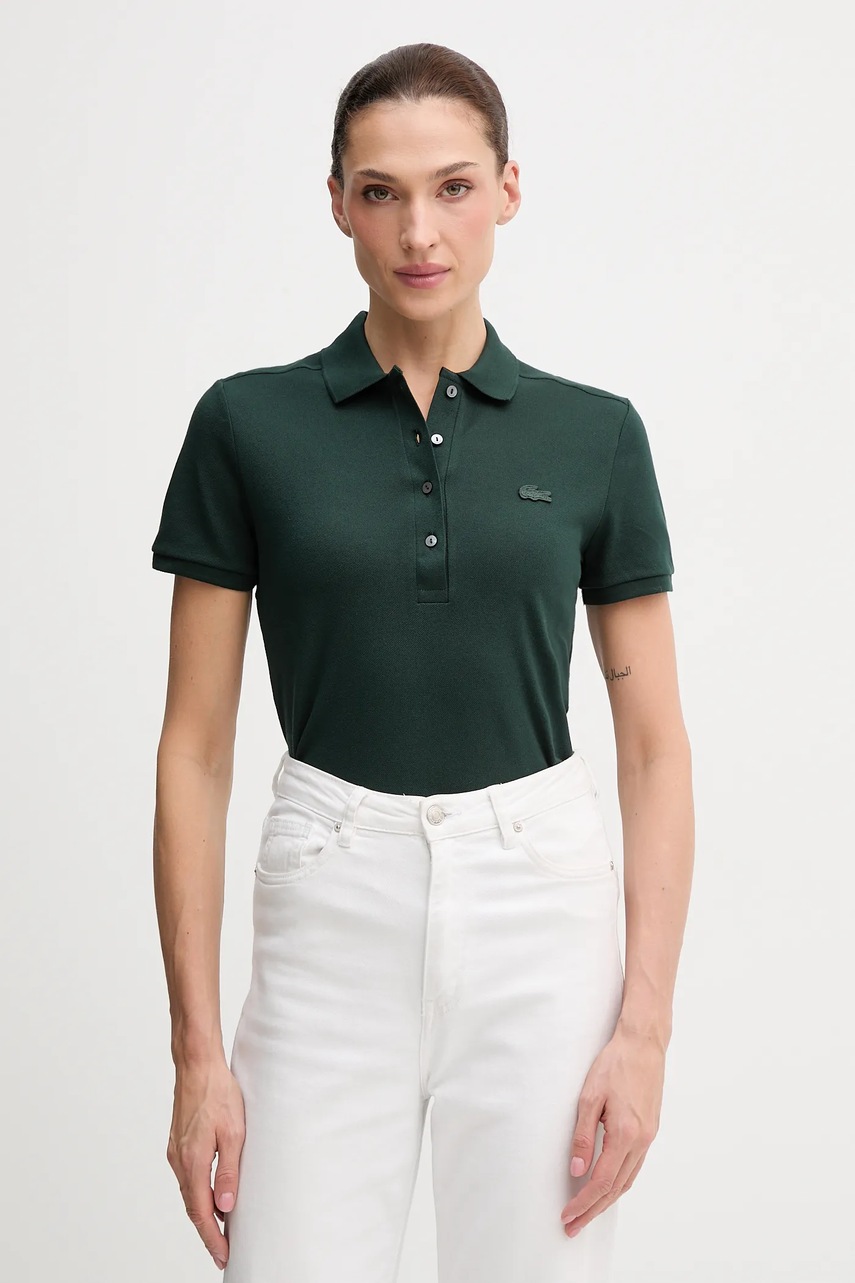 Lacoste tricou polo culoarea alb, PF5462