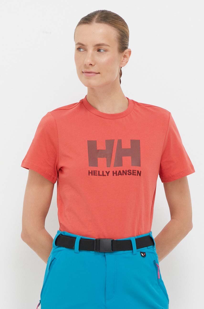 Levně Bavlněné tričko Helly Hansen bílá barva, 34112-001