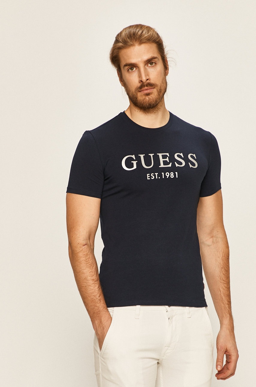 

Guess Jeans - Тениска, Тъмносин