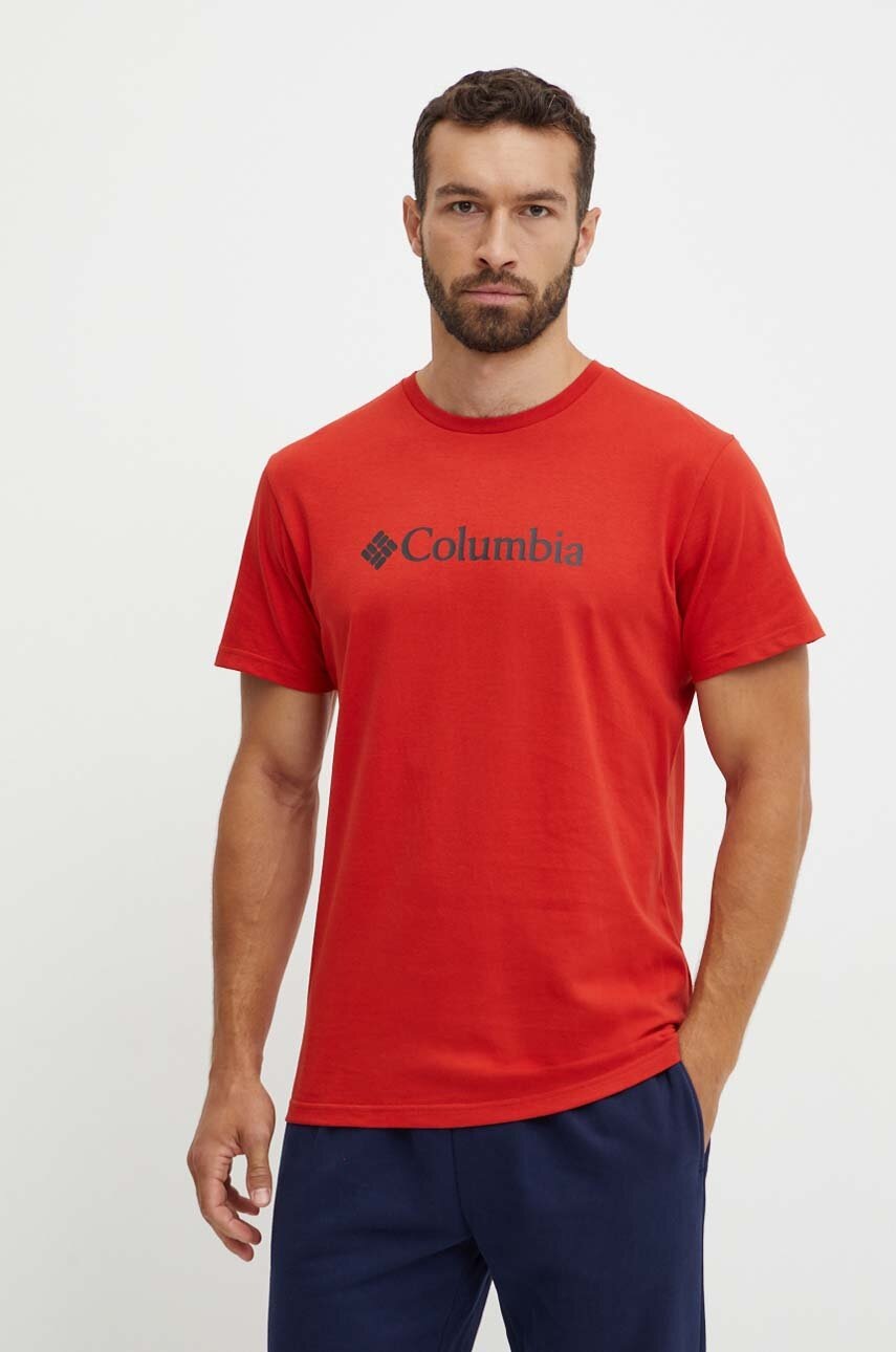 

Тениска Columbia в червено с принт, Червен