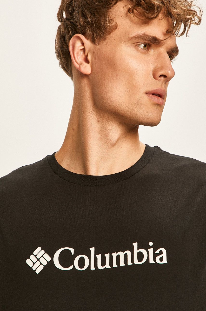 answear.ro - Columbia Tricou bărbați, culoarea negru, cu imprimeu