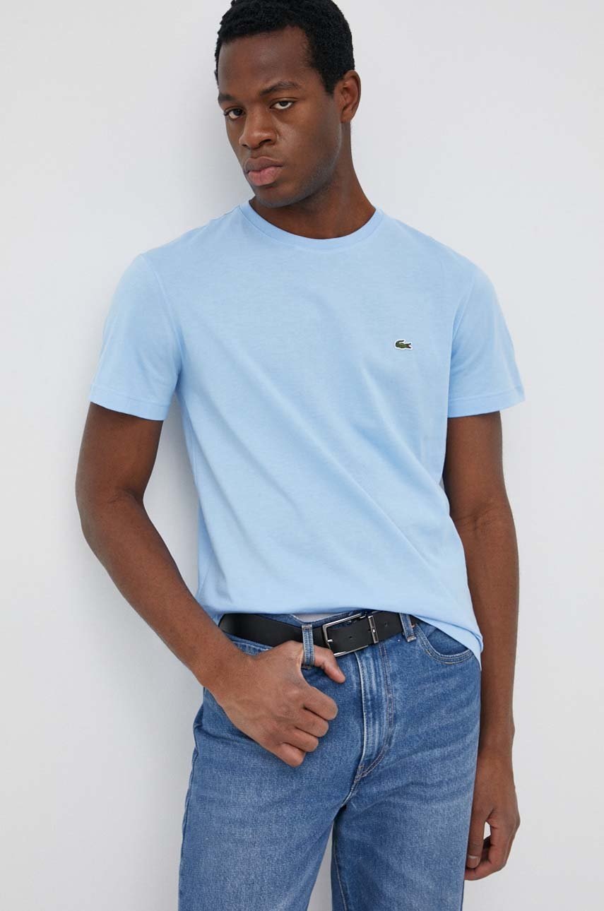 

Хлопковая футболка Lacoste однотонный