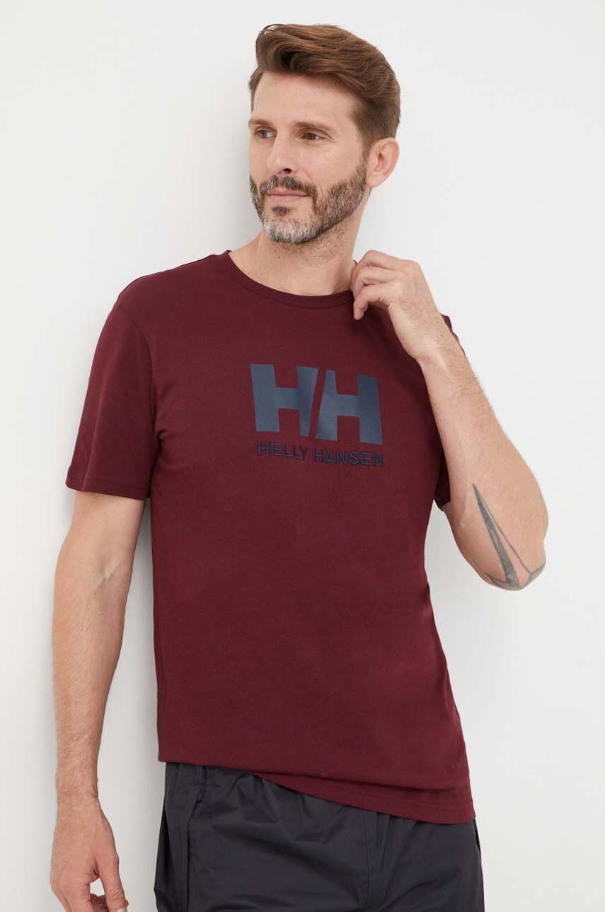 Helly Hansen Tricou Hh Logo T-shirt Barbati, Culoarea Alb, Cu Imprimeu 33979