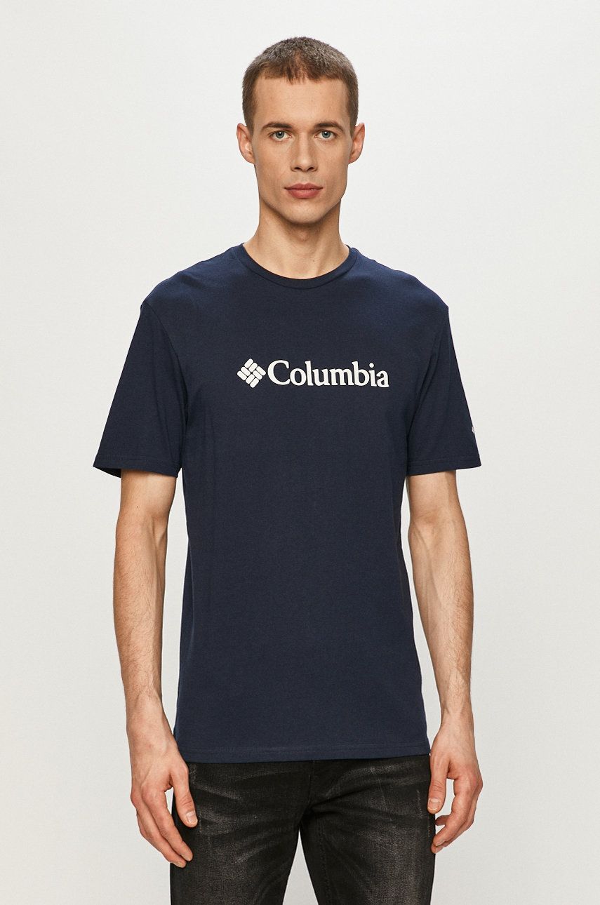 Tričko Columbia tmavomodrá barva, s potiskem, 1680053-014