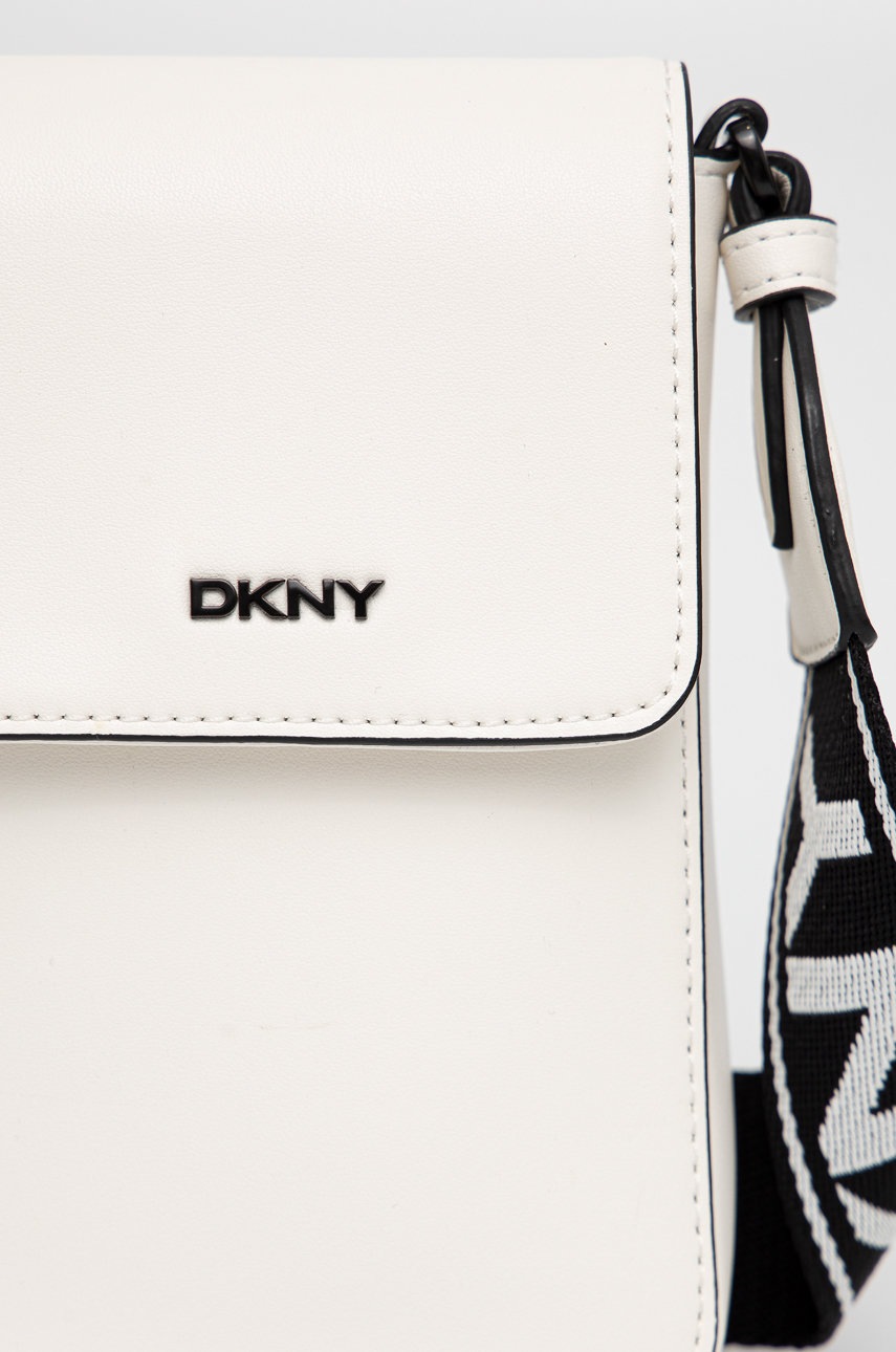 

Шкіряний чохол для телефону Dkny колір білий