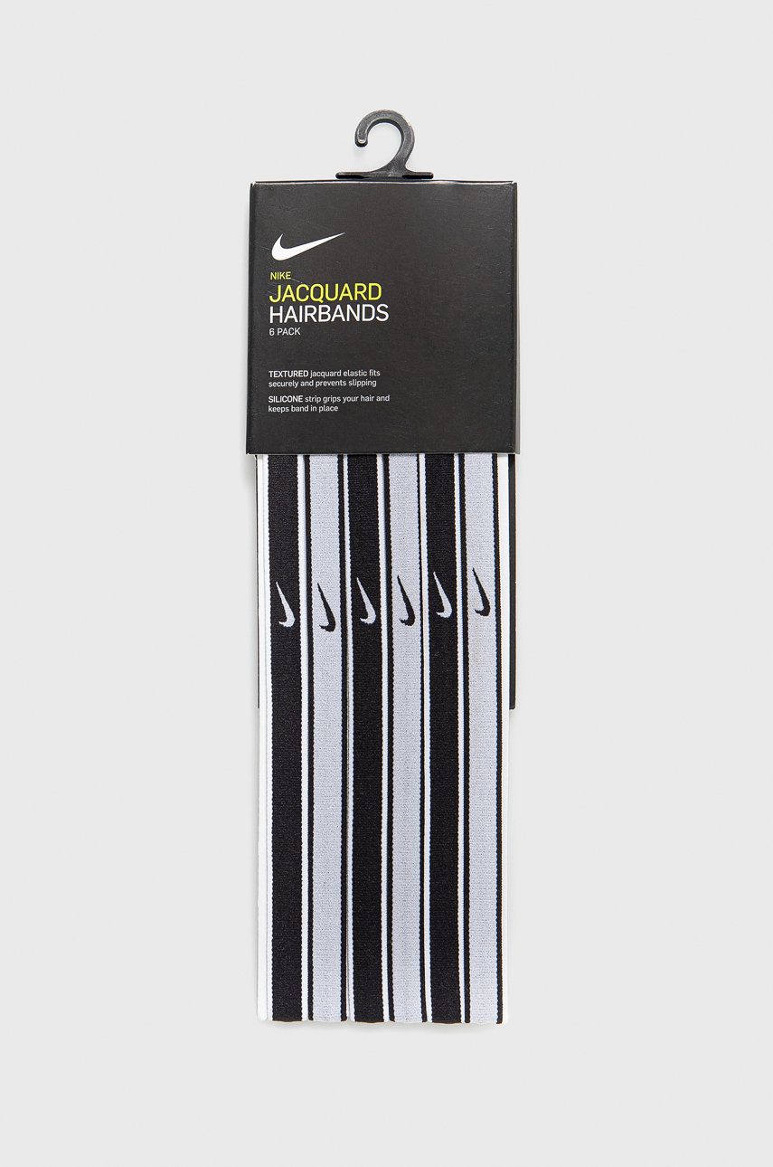 Sada sportovních čelenek Nike (6-pack) bílá barva - bílá -  62% Nylon