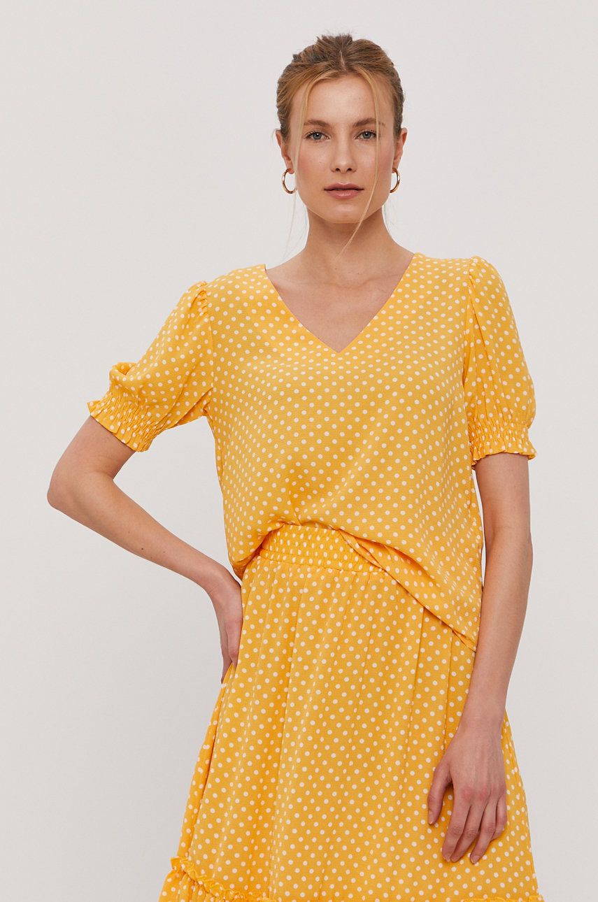 Jacqueline de Yong Bluză femei, culoarea galben, modelator 2023 ❤️ Pret Super answear imagine noua 2022