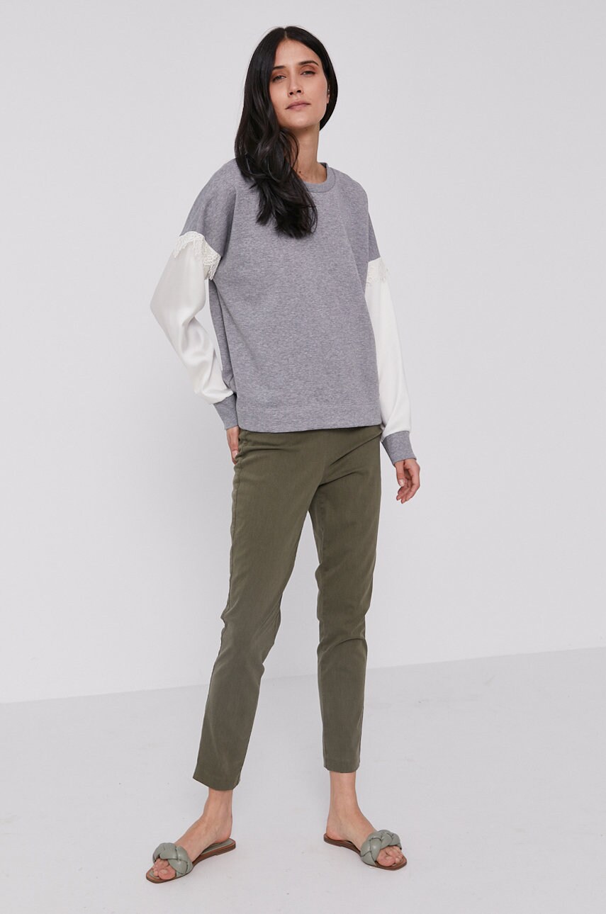 

Кофта Dkny жіноча колір сірий гладка