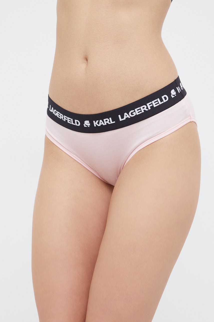 Karl Lagerfeld Chiloți culoarea roz answear.ro imagine megaplaza.ro