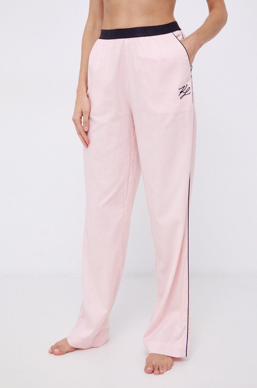 Karl Lagerfeld Pyžamové kalhoty - růžová -  50 % Bavlna
