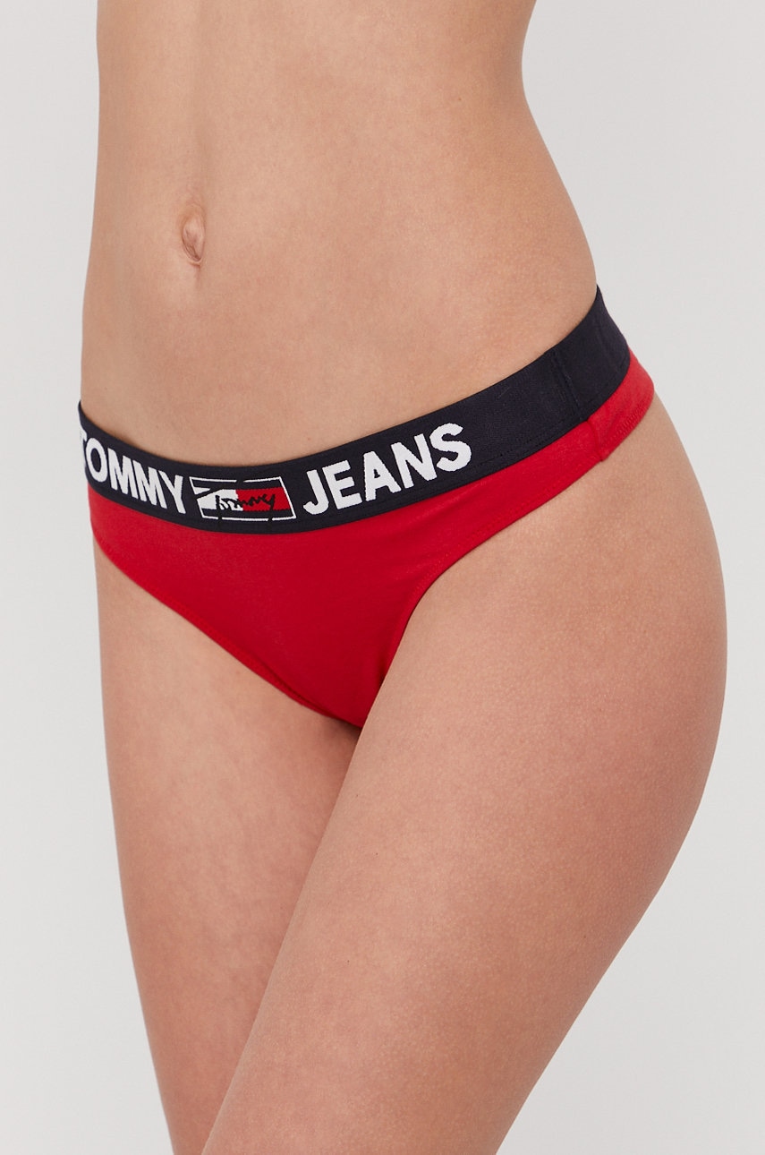 Tommy Jeans chilot culoarea rosu