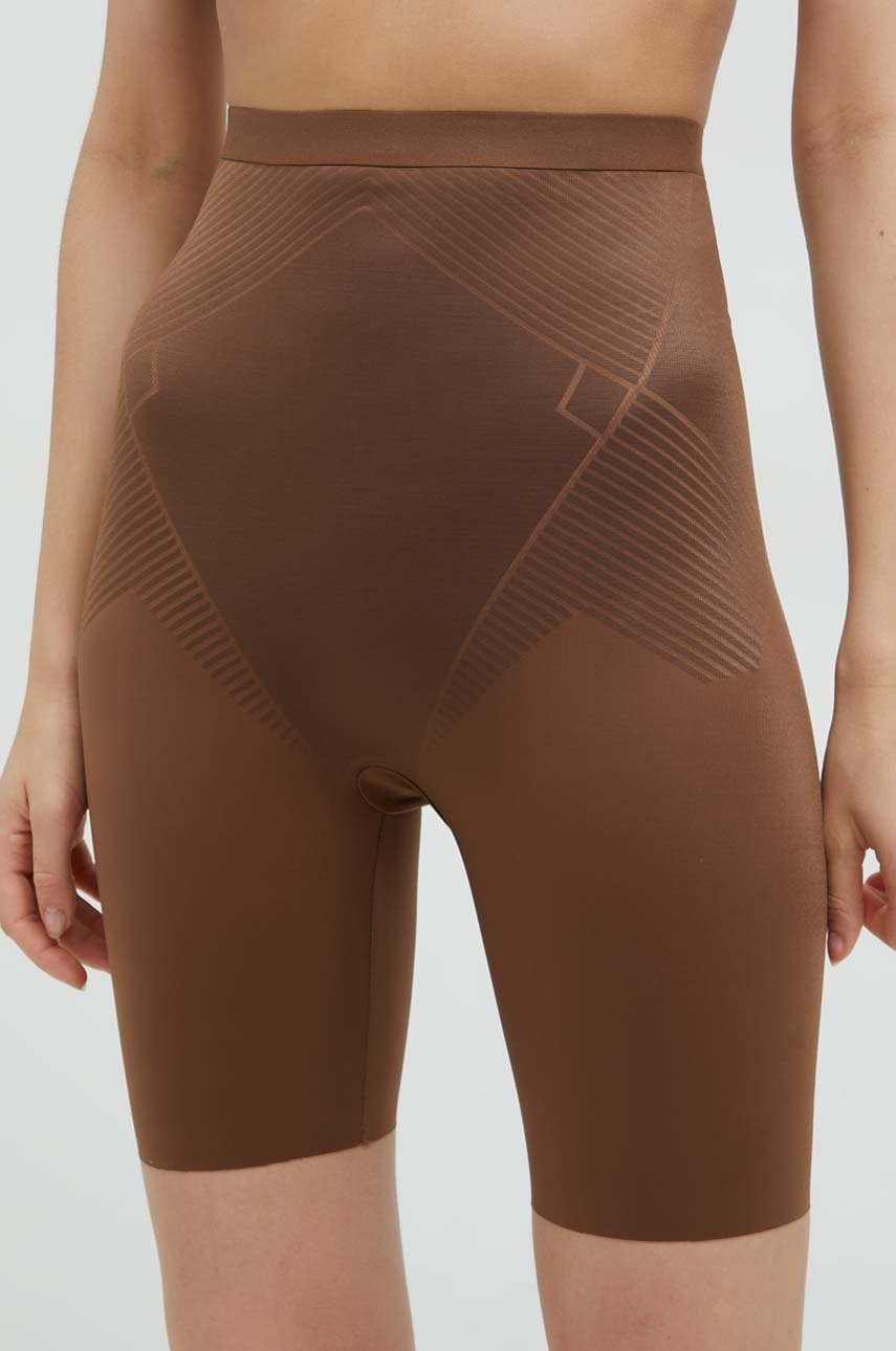 Spanx pantaloni scurti modelatori femei, culoarea maro