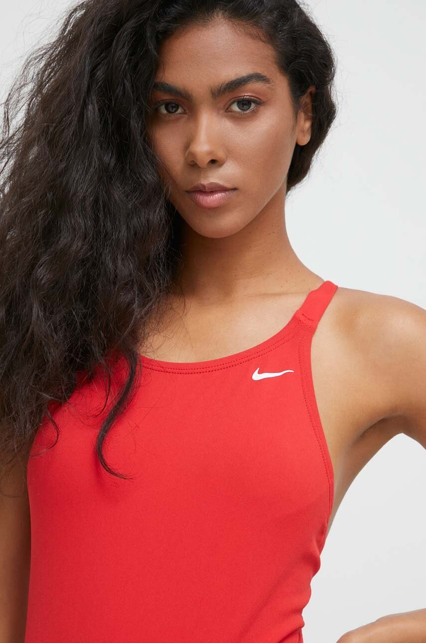 Суцільний купальник Nike колір зелений м`яка чашечка 