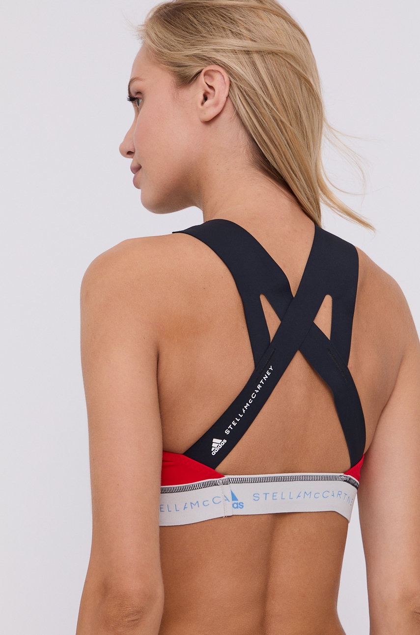 

Купальний бюстгальтер adidas by Stella McCartney колір чорний м'яка чашечка
